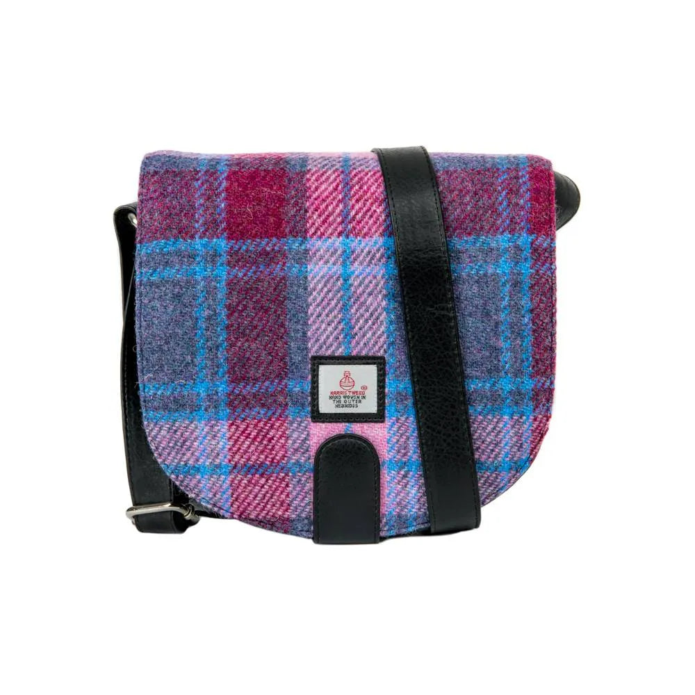 Cross Body Bag - Pastel Pink Harris Tweed