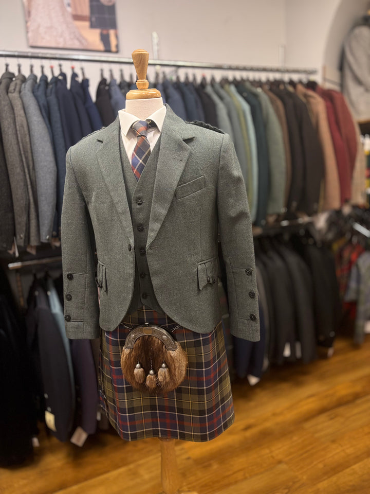 Waterfall Green Crail Jacket & Waistcoat - Discounted hire stock