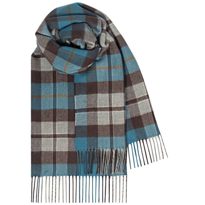 Bobbie Rose Hunting Grey Tartan Lambswool Stole