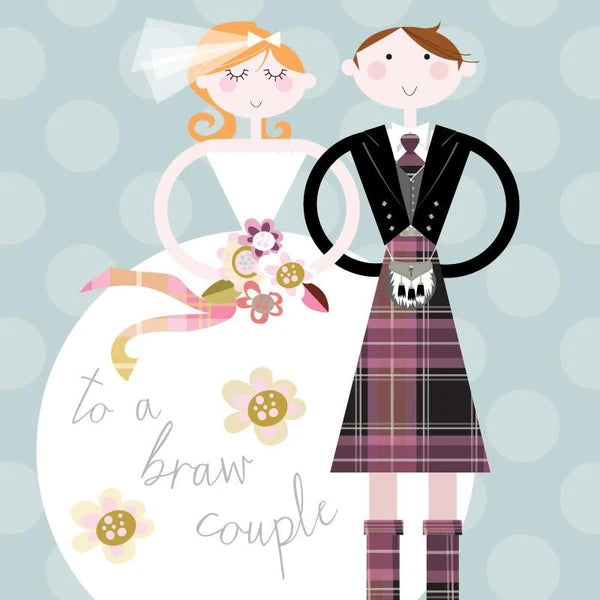 Braw Bride & Groom Card