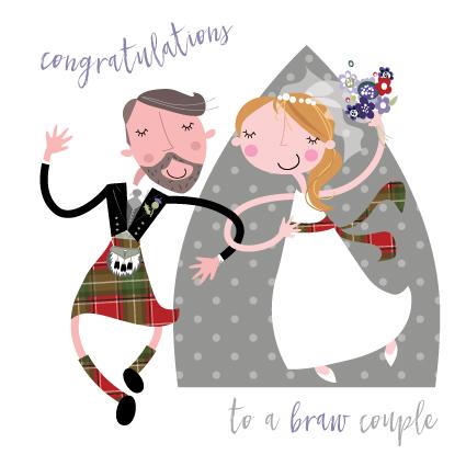 Congratulations To A Braw Couple  Card