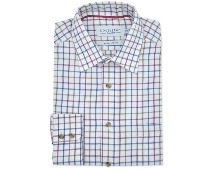 Plum Tattersall Check Long Sleeve Shirt (SALE)