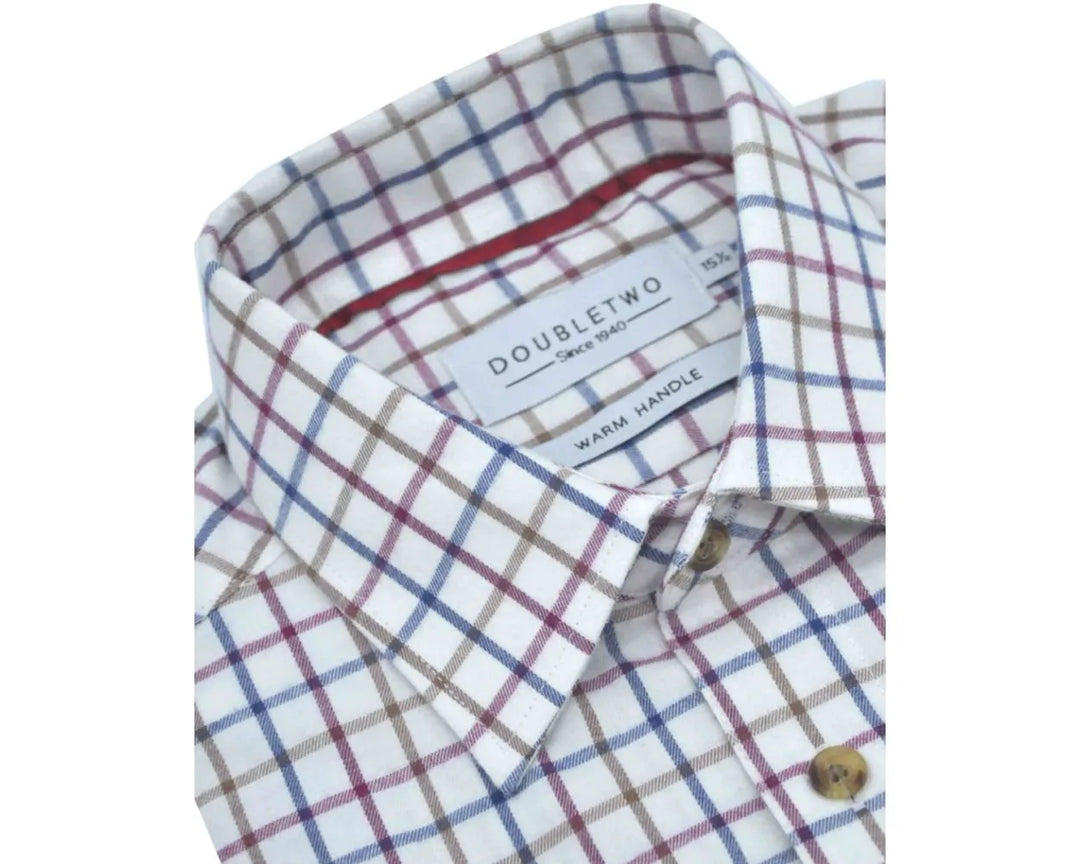 Plum Tattersall Check Long Sleeve Shirt (SALE)