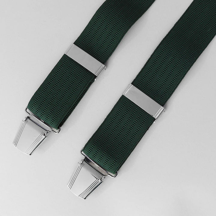 Dark Green Braces - Clip End