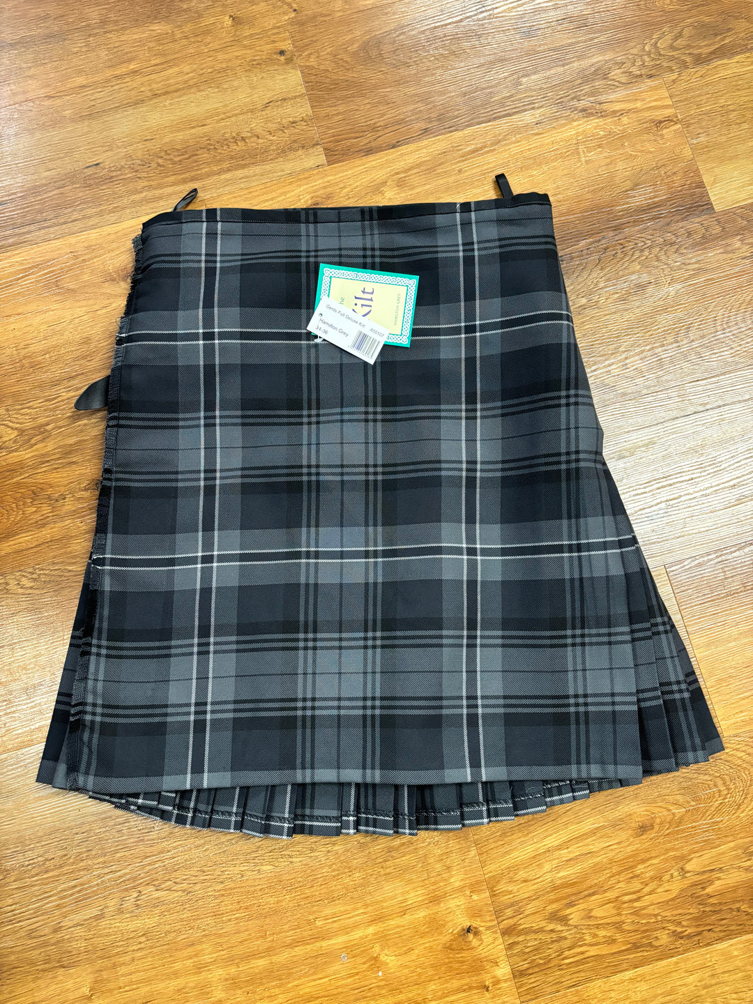 6 Yard Poly Viscose Football Kilt - Grey Hamilton - 34/36