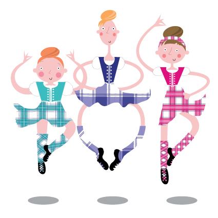 Highland Dancers Card