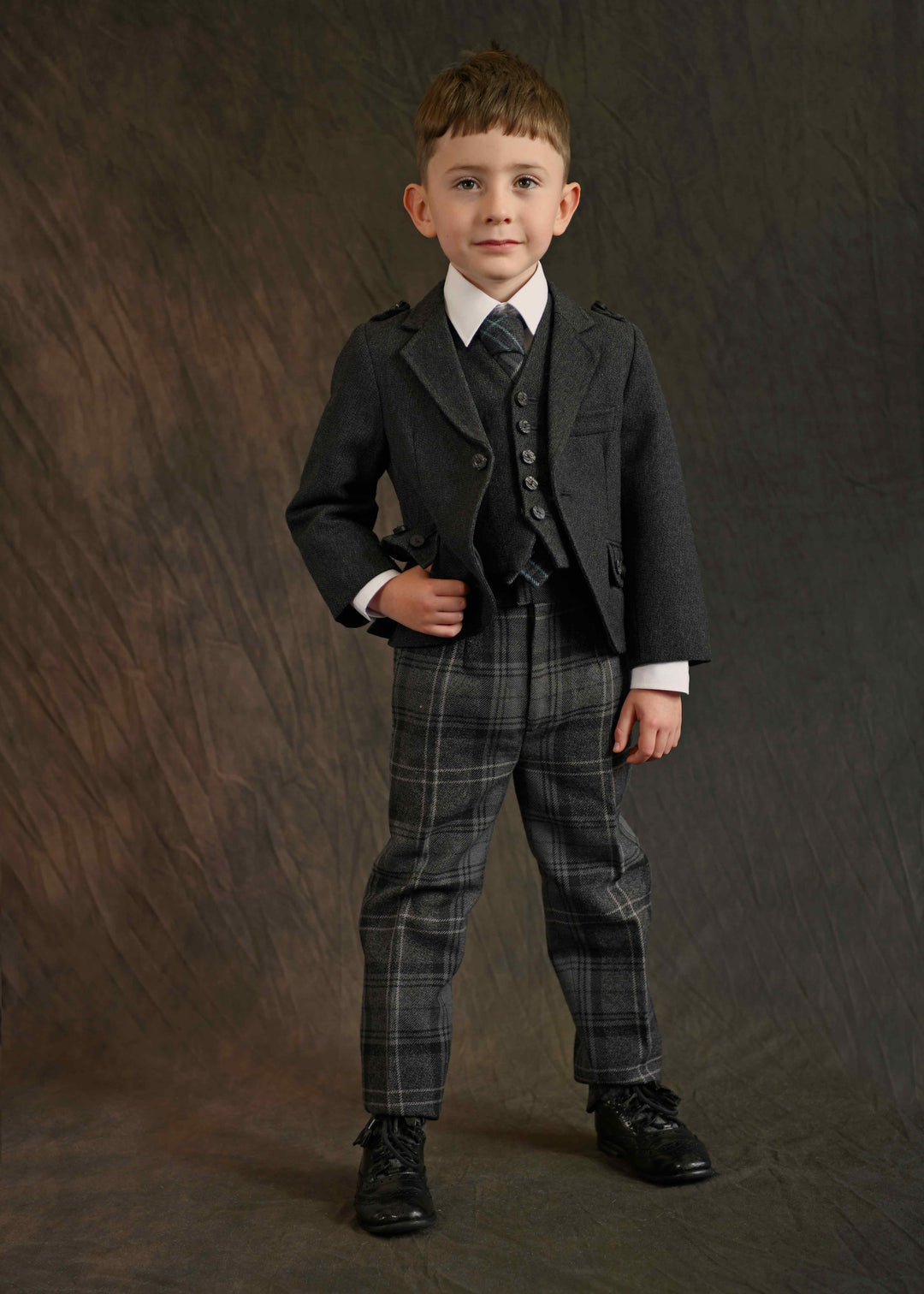 Childs Highland Granite Tartan Trews - Hire Outfit