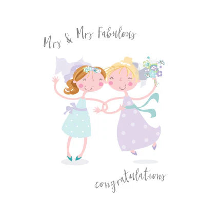 Mrs & Mrs Fabulous Wedding Card