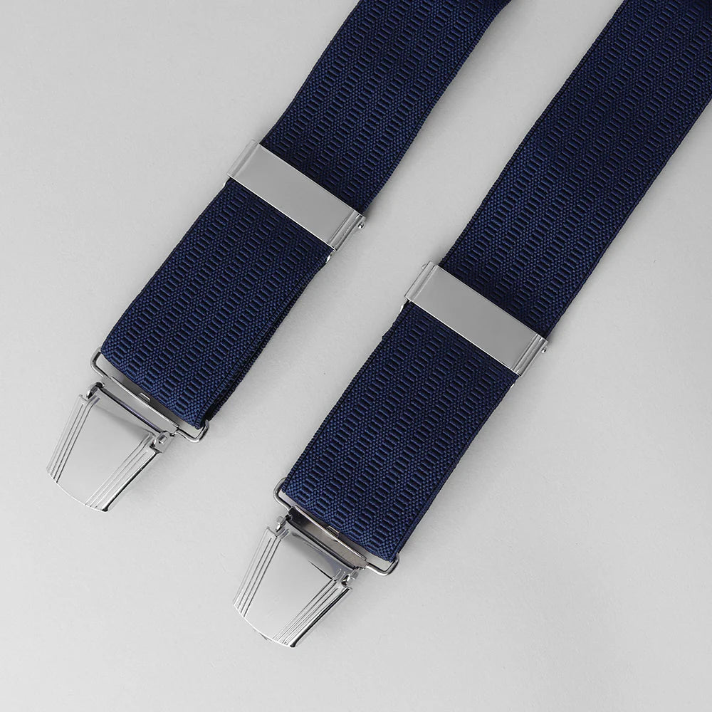 Navy Braces - Clip end