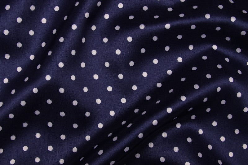 Navy Polka Dot Lining