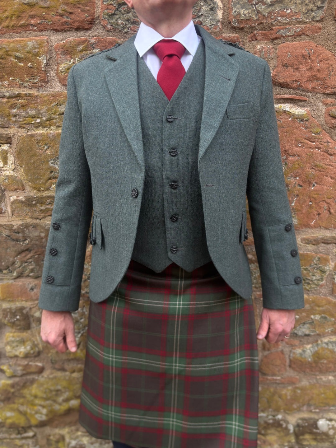 Waterfall Green Crail Jacket & Waistcoat - Discounted hire stock