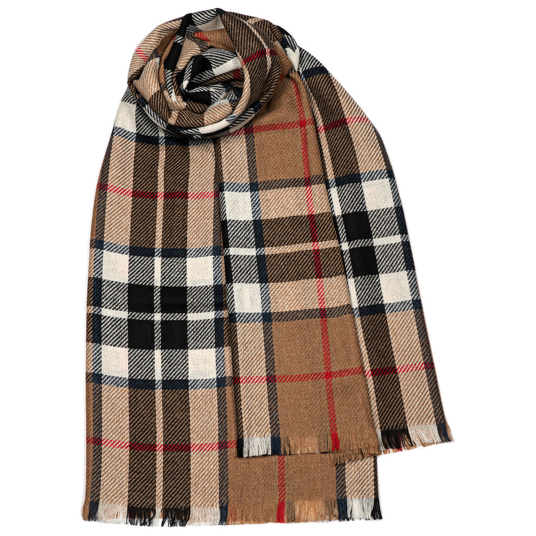 Thomson Camel Modern Luxury Fine Wool Stole from Anderson Kilts Dumfries