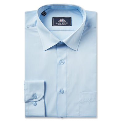 Boys Blue Standard Collar Shirt