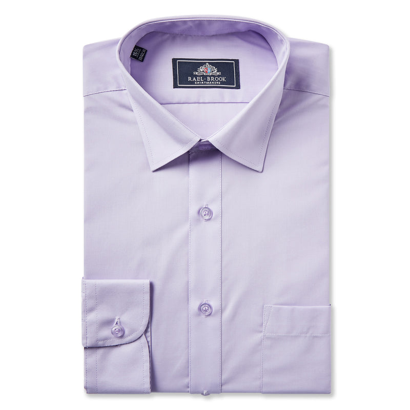 Mens Lilac Standard Collar Shirt