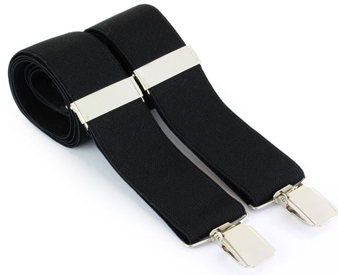 Black Braces - Clip end - Anderson Kilts