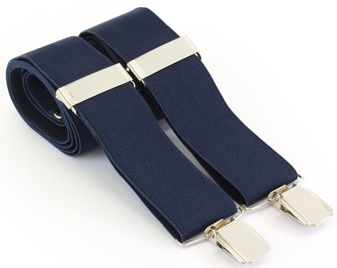 Navy Braces - Clip end - Anderson Kilts