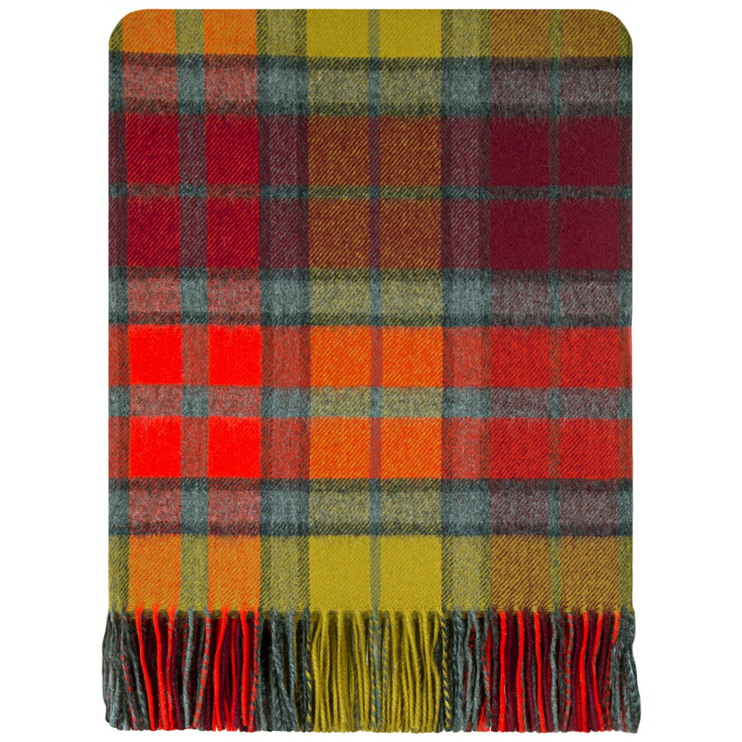 Buchanan Berry tartan lambswool blanket