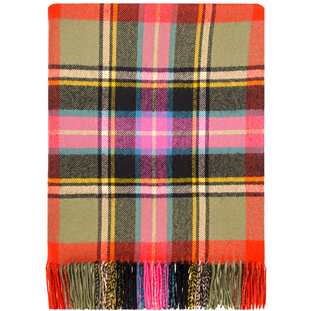 Bruce of Kinnaird tartan lambswool blanket