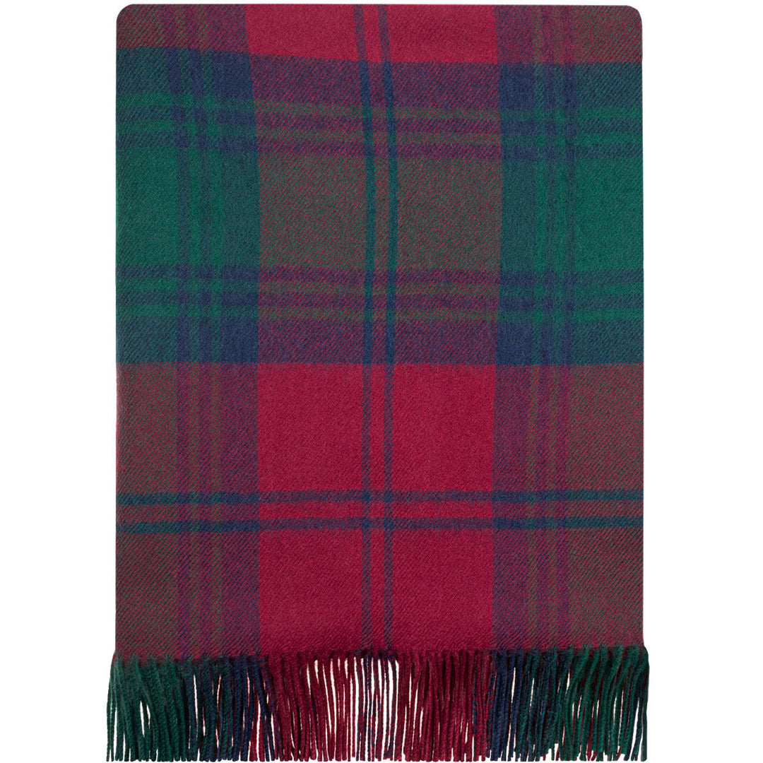 Lindsay Modern tartan lambswool blanket