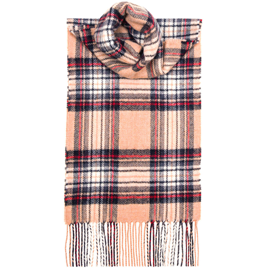 Stewart Camel Tartan Scarf - Anderson Kilts