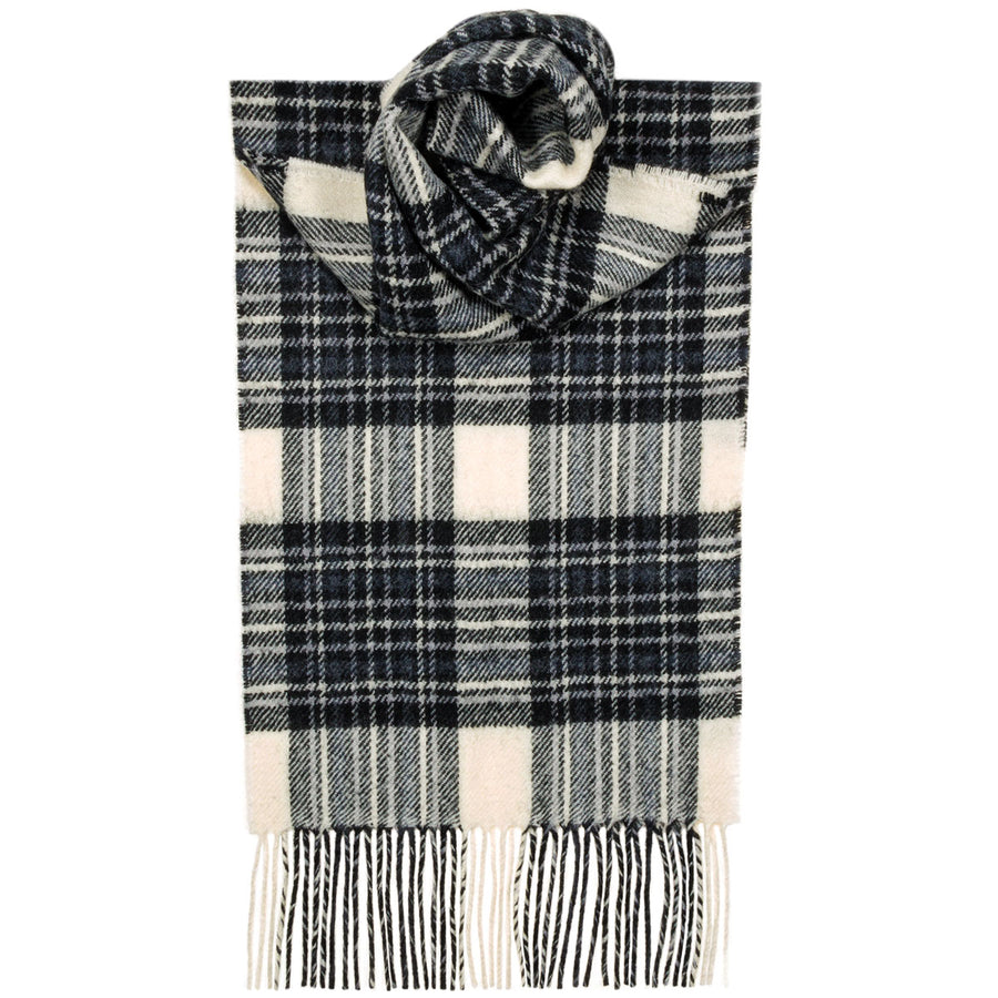 Stewart Dress Grey Tartan Scarf - Anderson Kilts