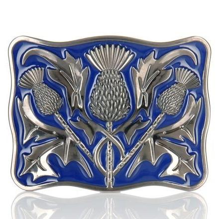 Antique Blue Thistle Buckle - Anderson Kilts