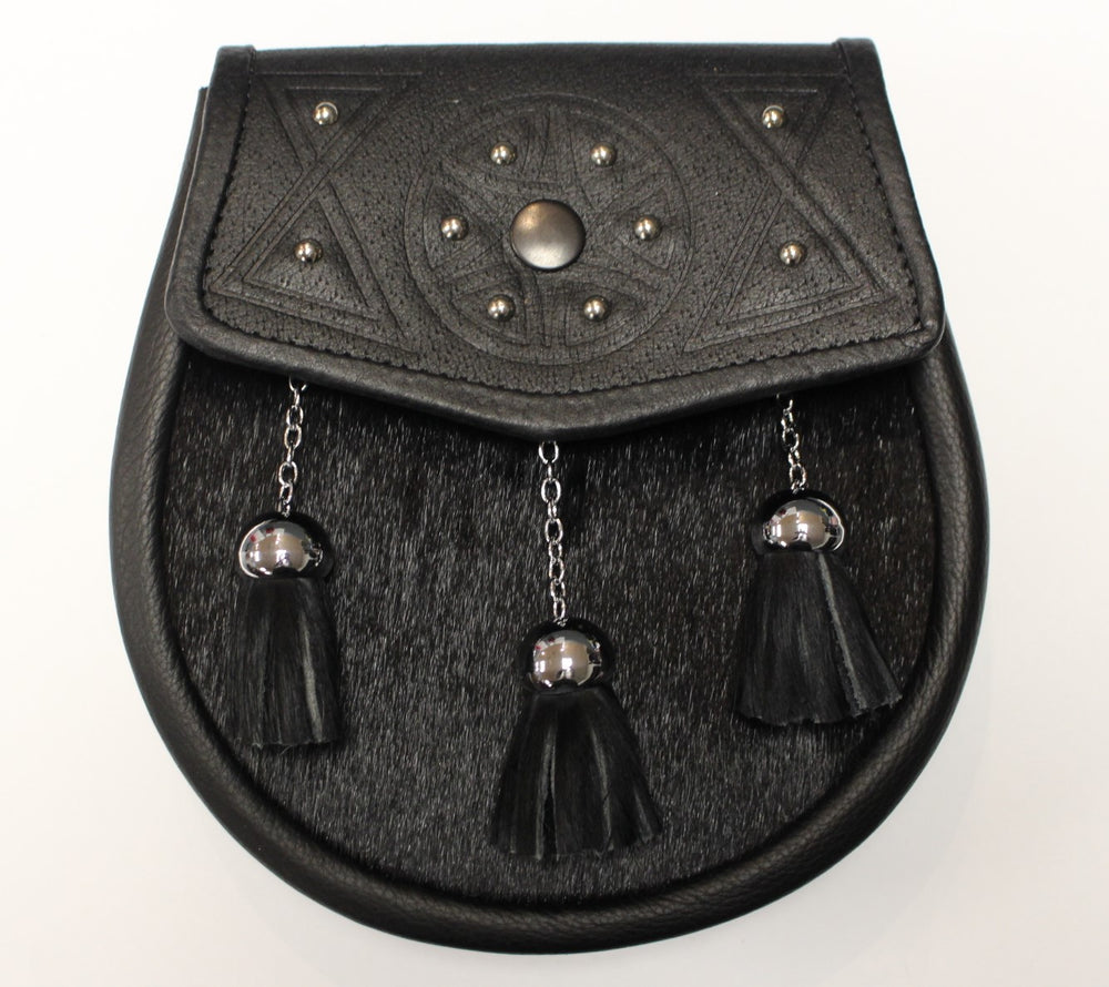 Black Semi Dress Sporran BT-SC - Anderson Kilts