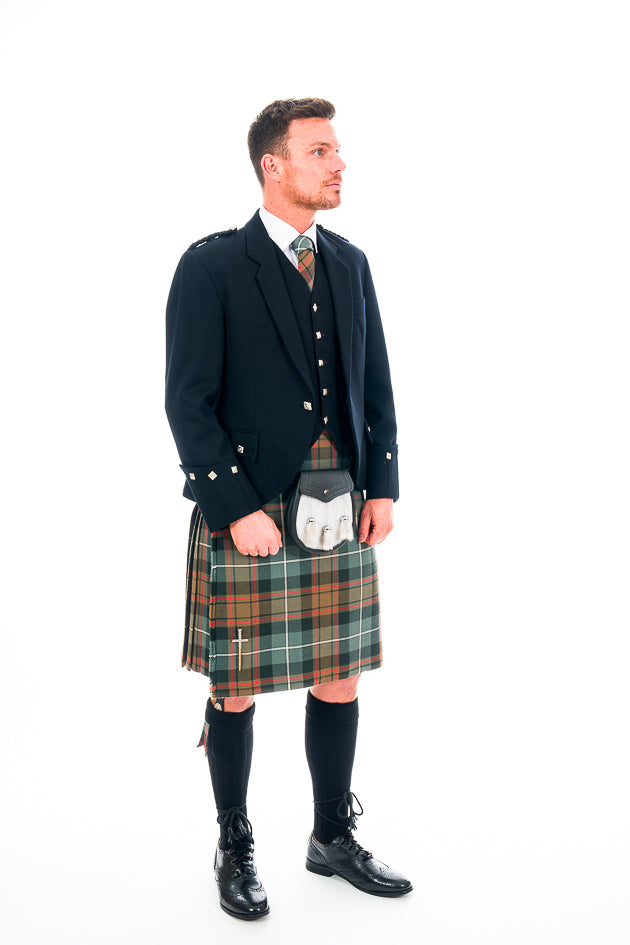 Weathered MacRae tartan - men and boys kilts and mens tartan trews to hire