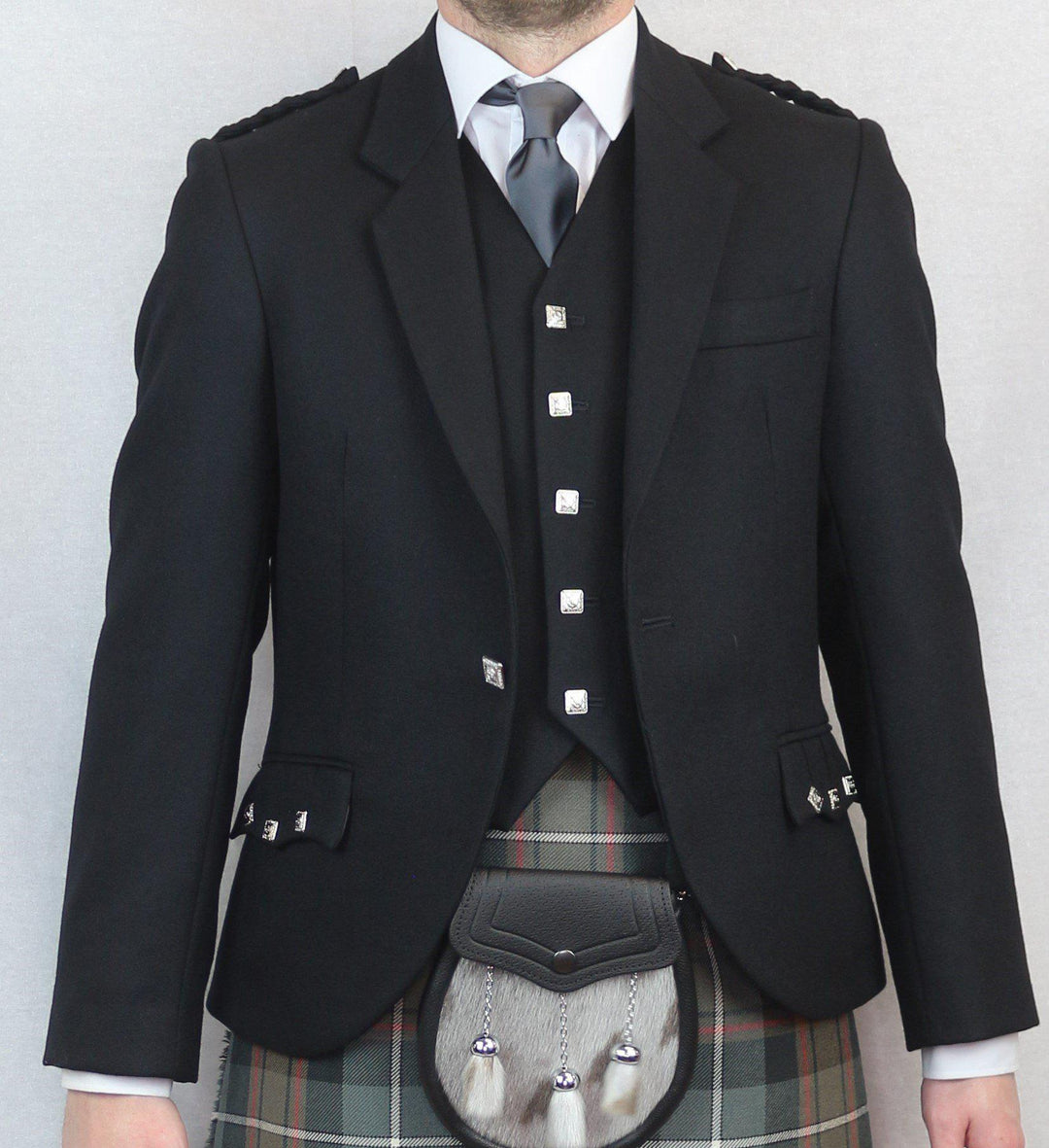 Ex-hire Black Argyll Waistcoats