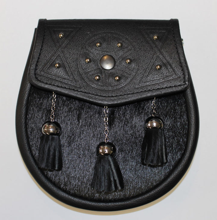 Black Semi Dress Sporran BT-SC - Anderson Kilts