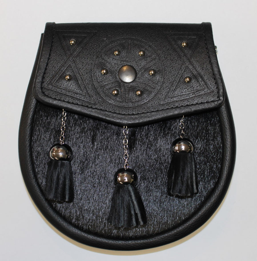 Black Semi Dress Sporran BT-SC - Anderson Kilts