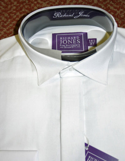 Spread Collar White Dress Shirt - Anderson Kilts
