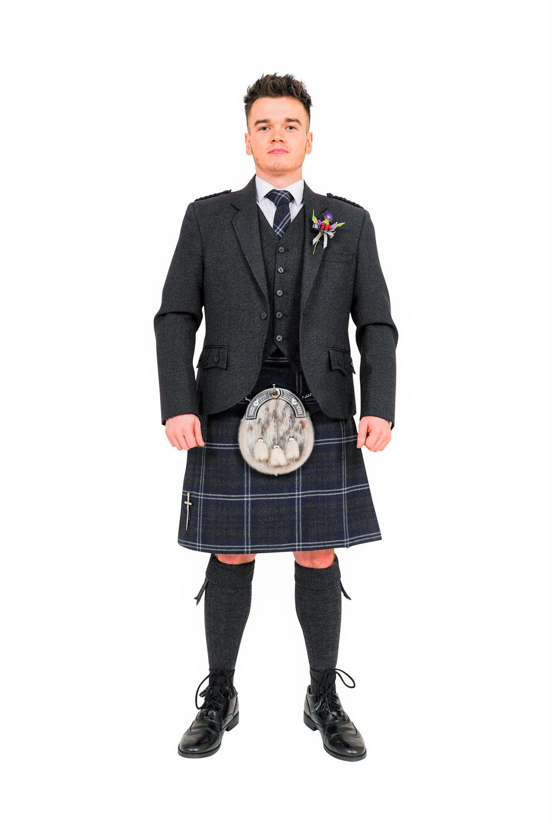 Charcoal crail kilt hire outfit - MODERN CRAIL COLLECTION