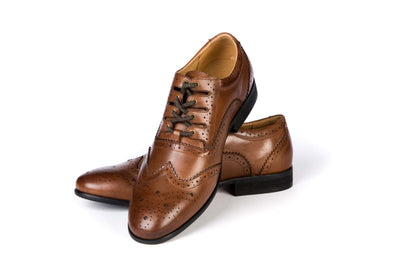 Norwood Brown Leather Day/Ghillie Brogue - Anderson Kilts