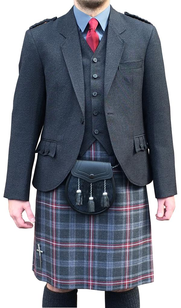 Deluxe Dark Grey Arrochar Crail Jacket - Anderson Kilts
