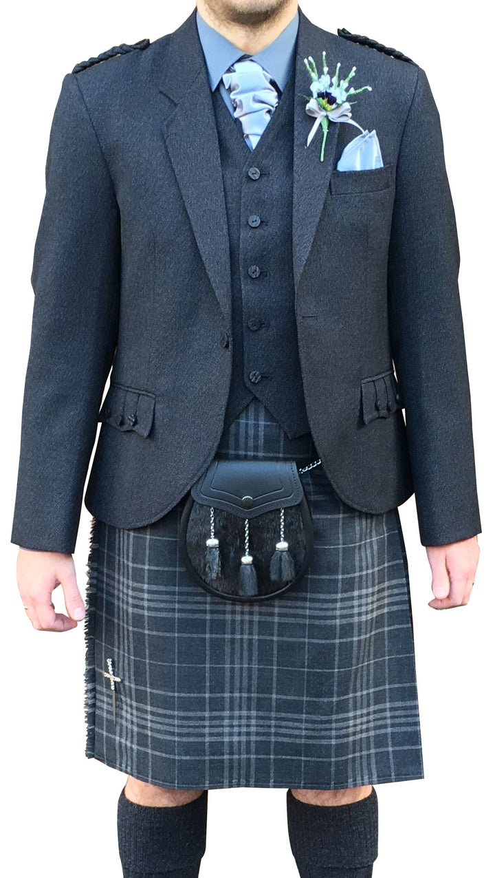 Deluxe Dark Grey Arrochar Crail Jacket - Anderson Kilts