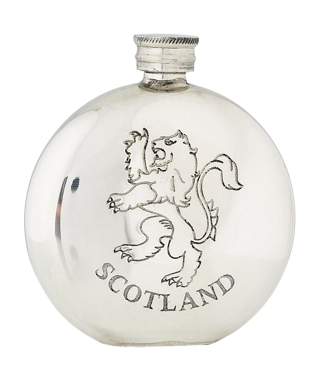 Round Lion Rampant Sporran Flask - 4.5oz - Anderson Kilts