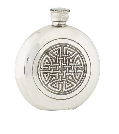 Round Celtic Knot Sporran Flask - 4.5 oz - Anderson Kilts