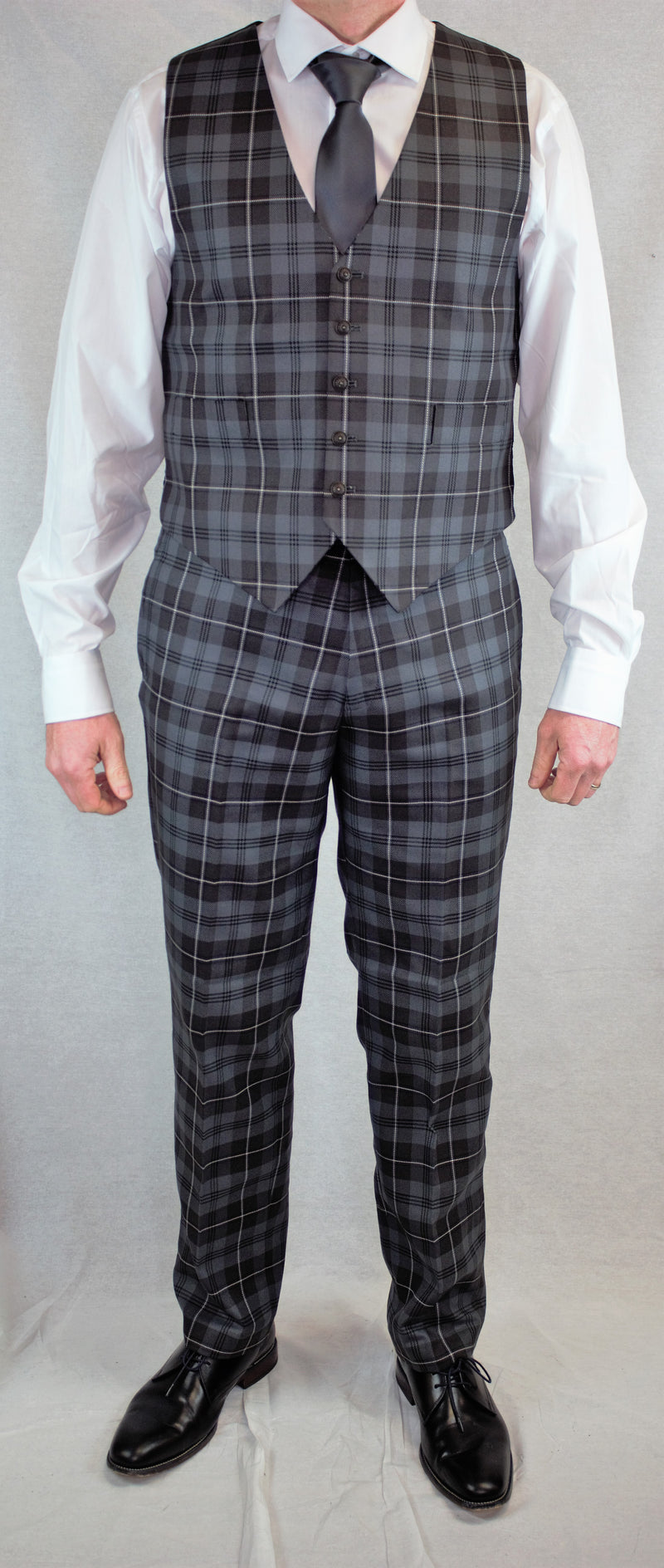 Matching Tartan Set - Waistcoat and Trews Grey Granite - Anderson Kilts