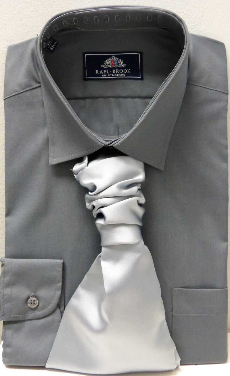 Boys Grey Standard Collar Shirt - Anderson Kilts