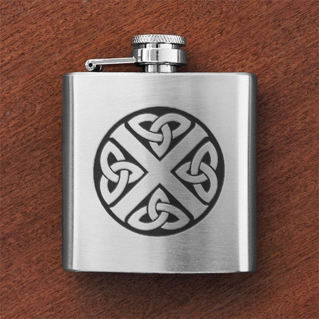 Engraved 6oz Silver Flask - Personal Message - Anderson Kilts
