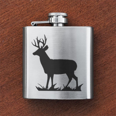Engraved 6oz Silver Flask - Personal Message - Anderson Kilts