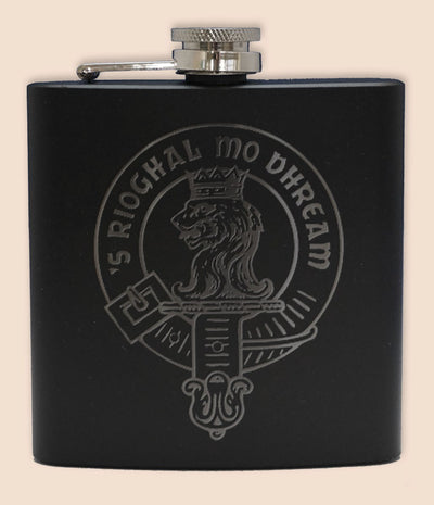 Engraved 6 oz Flask - Clan Crest - Anderson Kilts
