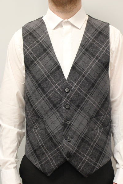 100% wool Tartan Waistcoat - made to measure in choice of tartan - Anderson Kilts