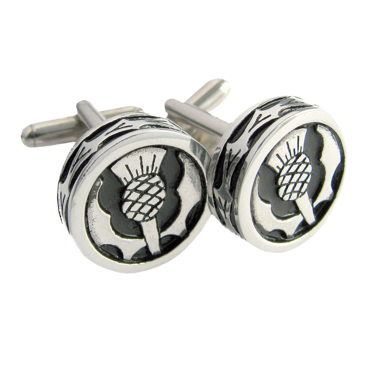 Round Thistle Cufflinks - Anderson Kilts