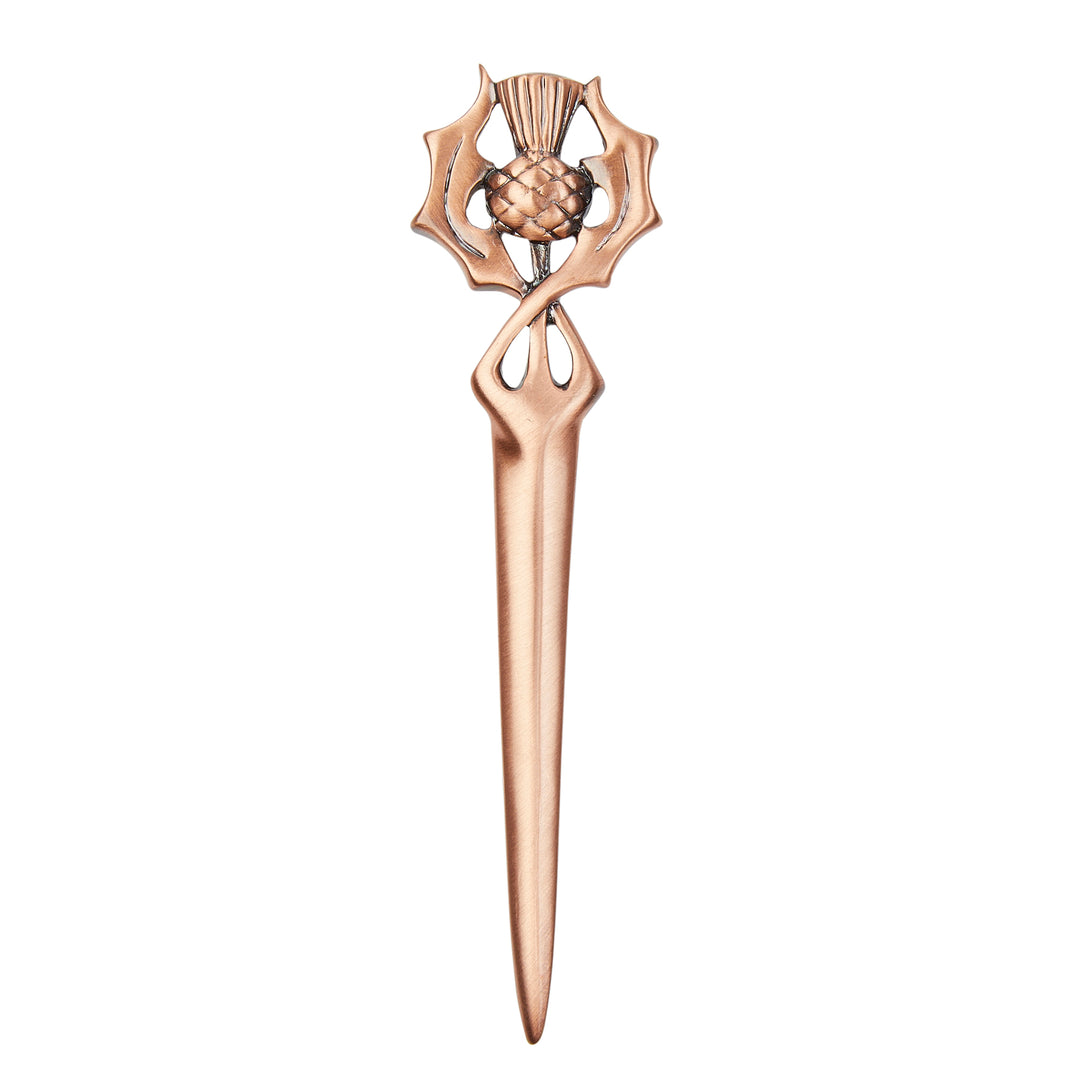 Copper Thistle Kilt Pin - KP11C