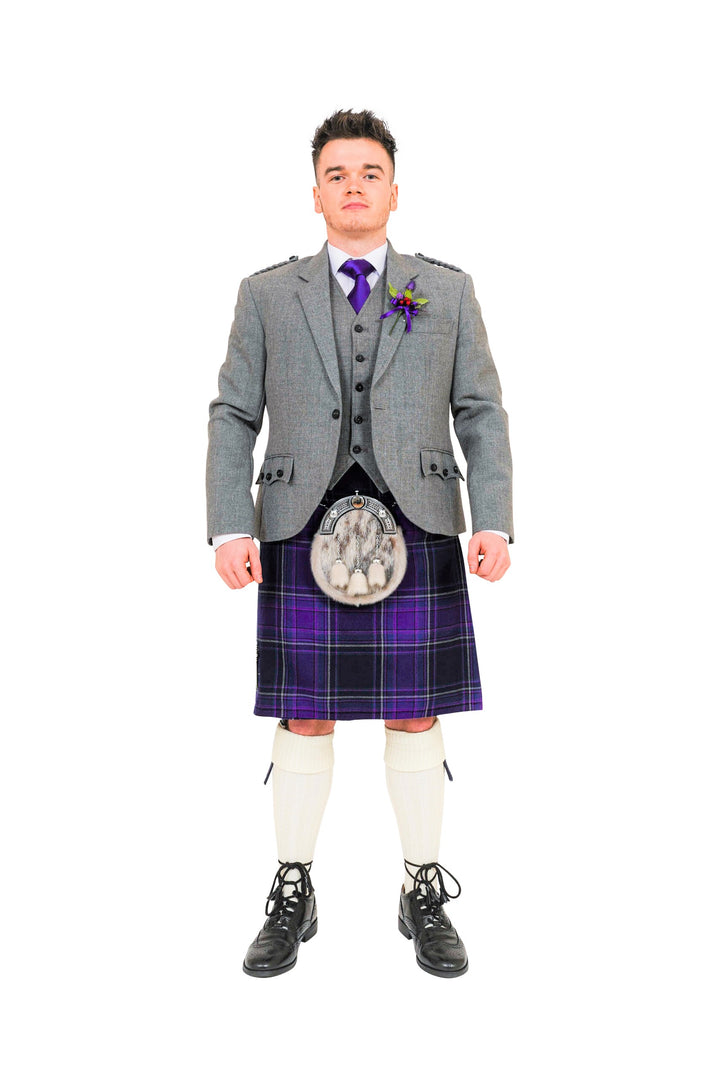 Light grey crail kilt hire outfit - MODERN CRAIL COLLECTION