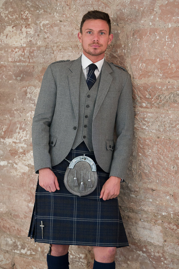 Light grey crail kilt hire outfit - MODERN CRAIL COLLECTION