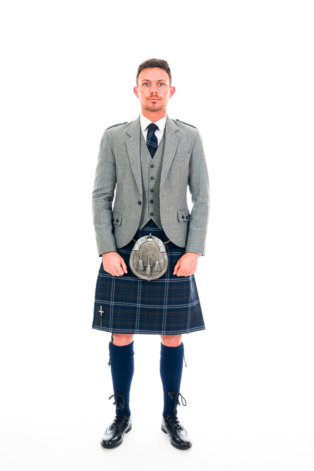 Light grey crail kilt hire outfit - MODERN CRAIL COLLECTION