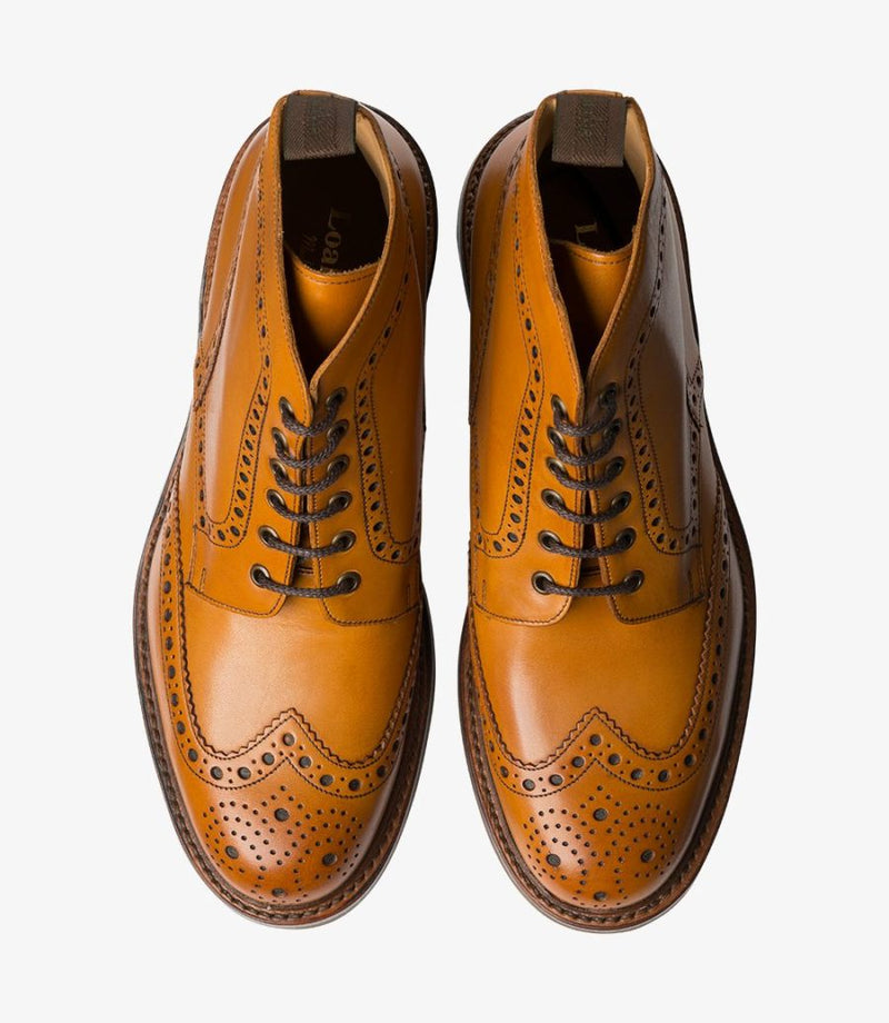 Loake Bedale Tan Leather Ghillie boot  - 1880 premium range